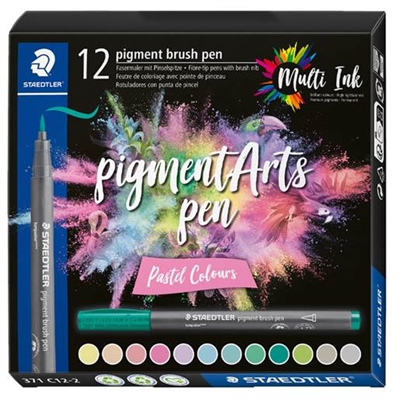 Staedtler Pigment Arts pen, Pastelfarver - leveres til døren fra Aktivslivern.dk
