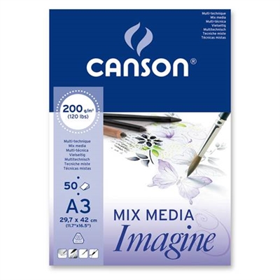 Canson Mixed Media block, A3 - leveres til døren fra Aktivslivern.dk