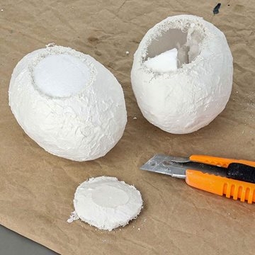 Hængende æg af gips, DIY Påskepynt