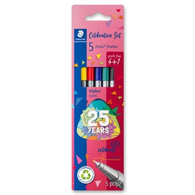 Staedtler Fiberspidspen Fineliner, 5 stk - leveres til døren fra Aktivslivern.dk