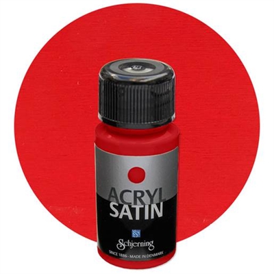 Akryl Satin hobbymaling 50 ml, Rød - leveres til døren fra Aktivslivern.dk