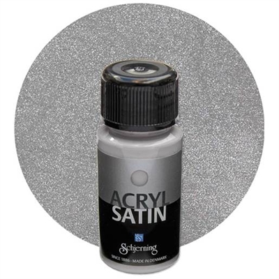 Akryl Satin hobbymaling 50 ml, Sølv - leveres til døren fra Aktivslivern.dk