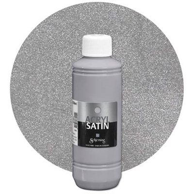 Acryl Satin hobbymaling, Sølv - leveres til døren fra Aktivslivern.dk
