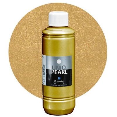 Uniq Pearl tekstilfarve 250 ml, Guld - leveres til døren fra Aktivslivern.dk