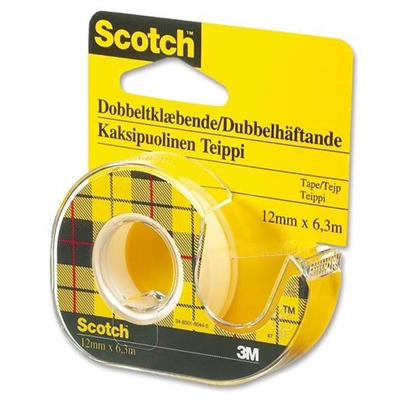 Dobbeltklæbende tape - 12 mm x 6,3 m