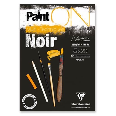 Clairefontaine Paint'On Noir, A4 - leveres til døren fra Aktivslivern.dk
