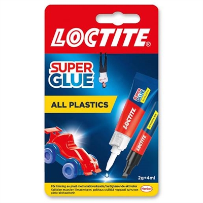 Loctite Super Attak Plast, 2 g - leveres til døren fra Aktivslivern.dk