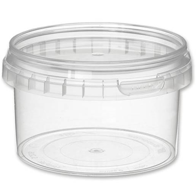 Runde plastbøtter med låg, 235 ml - leveres til døren fra Aktivslivern.dk