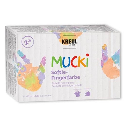 Mucki fingermaling sæt, 6x150 ml - leveres til døren fra Aktivslivern.dk