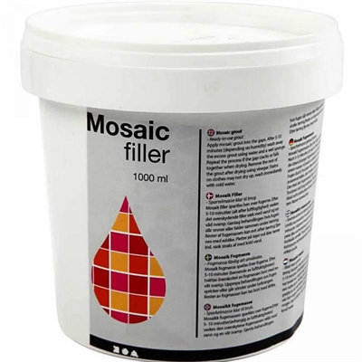 Mosaikfiller Hvid, 1000 ml - leveres til døren fra Aktivslivern.dk