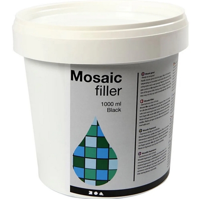 Mosaikfiller Sort, 1000 ml - leveres til døren fra Aktivslivern.dk