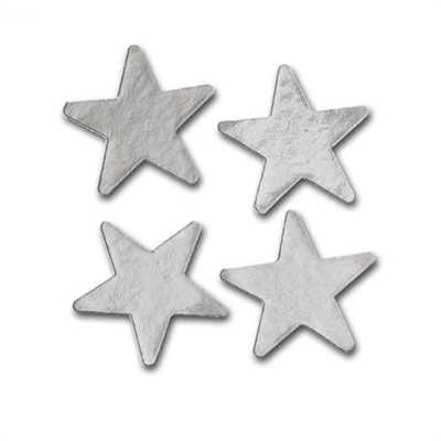 Stickers stjerner 25 mm, Sølv - leveres til døren fra Aktivslivern.dk