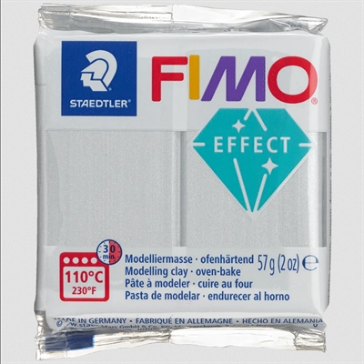 FIMO ler metallic, Perlemorhvid - leveres til døren fra Aktivslivern.dk