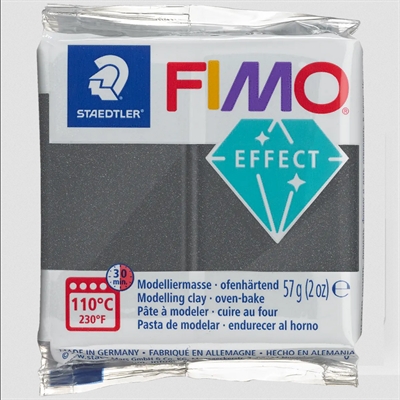 FIMO ler metallic, Stålsgrå - leveres til døren fra Aktivslivern.dk