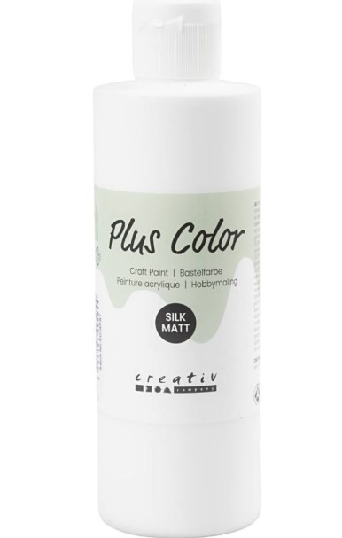 Plus Color Hobbymaling - Hvid 250ml