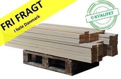 210 kg savet/rå fyrretræ C-kvalitet - leveres til døren fra Aktivslivern.dk