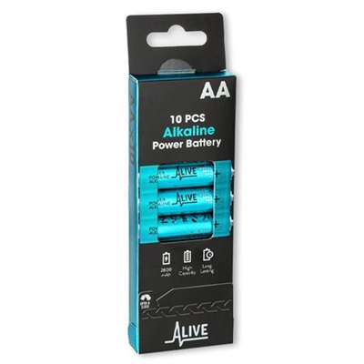AA Batterier, 10 stk - leveres til døren fra Aktivslivern.dk