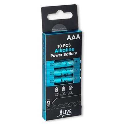 AAA Batterier, 10 stk - leveres til døren fra Aktivslivern.dk