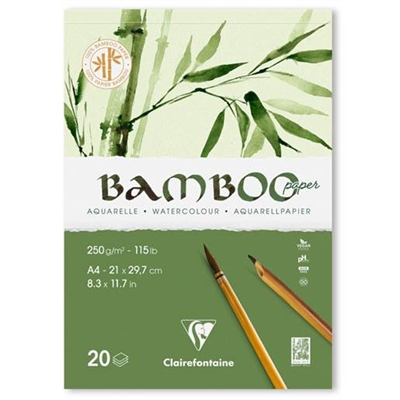 Bamboo akvarelpapir A4, 20 ark - leveres til døren fra Aktivslivern.dk