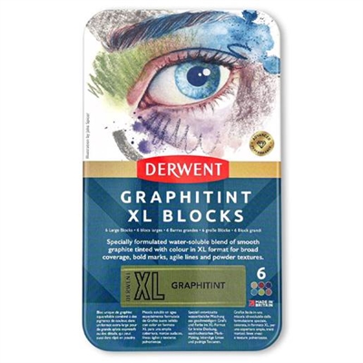 Derwent Graphitint XL blocks, 6 stk - leveres til døren fra Aktivslivern.dk