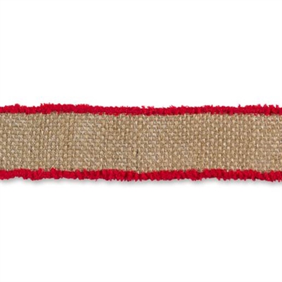 Hørbånd med rød kant, 40 mm - leveres til døren fra Aktivslivern.dk