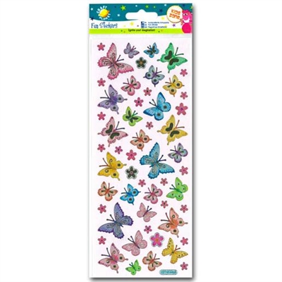 Stickers med sommerfugle, 50 stk - leveres til døren fra Aktivslivern.dk