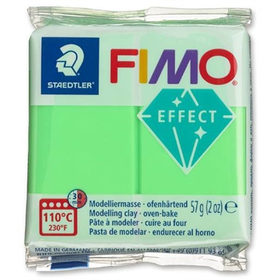 FIMO Effect neon ler, Neongrøn - leveres til døren fra Aktivslivern.dk