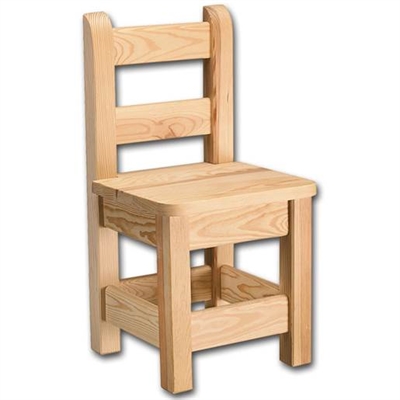 Børnestol af fyrretræ, Ubehandlet - leveres til døren fra Aktivslivern.dk