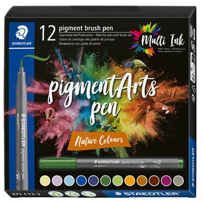 Staedtler Pigment Arts pen, Naturlige farver - leveres til døren fra Aktivslivern.dk