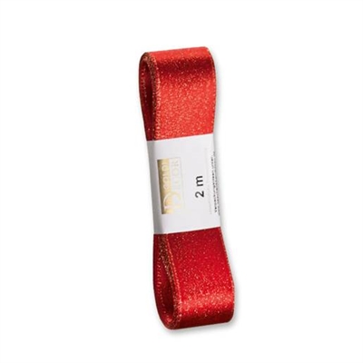 Dekorationsbånd 25 mm, Rød - leveres til døren fra Aktivslivern.dk