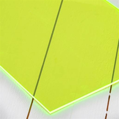 Akrylplastplade, 300x200 mm, Neongrøn - leveres til døren fra Aktivslivern.dk
