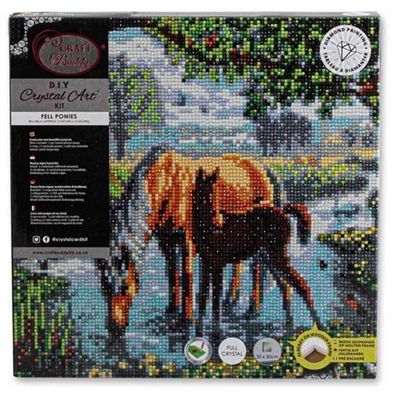 Diamond Painting Kit, Fell Ponies - leveres til døren fra Aktivslivern.dk