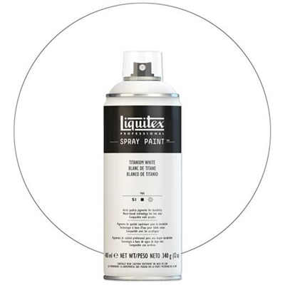 Spraymaling Liquitex, Titanium white (opaque) - leveres til døren fra Aktivslivern.dk