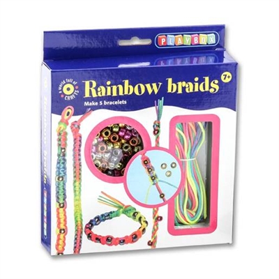 Armbåndssæt Rainbow braids - leveres til døren fra AktivSlivern.dk