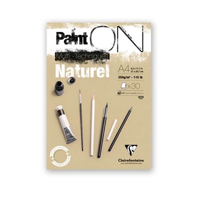 Clairefontaine Paint\'On Natural, A4, 30 ark - leveres til døren fra Aktivslivern.dk