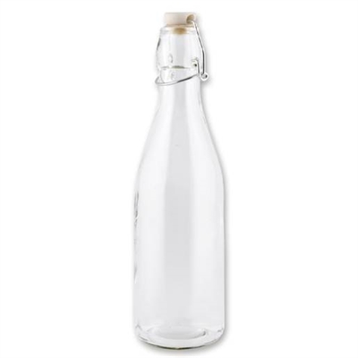 Klar Glasflaske, 1000 ml - leveres til døren fra Aktivslivern.dk