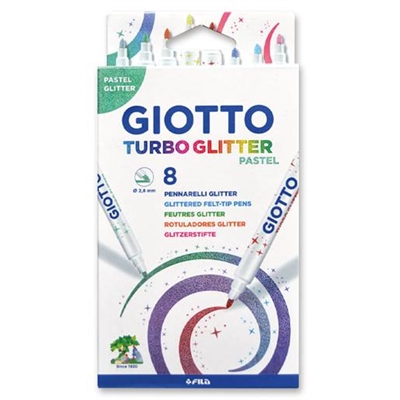 Giotto Turbo Glitter, Pastelfarver - leveres til døren fra Aktivslivern.dk
