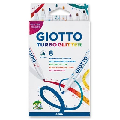Giotto Turbo Glitter, Klare farver - leveres til døren fra Aktivslivern.dk