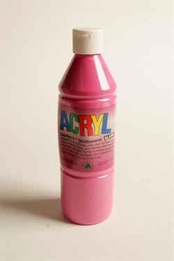 Akrylmaling blank 500ml, Pink - leveres til døren fra Aktivslivern.dk