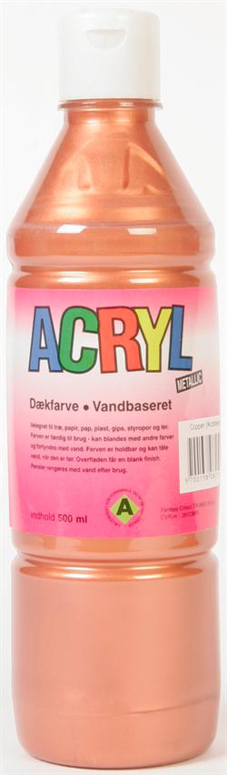 Akryl Metallic 500ml kobber leveres til døren fra Aktivslivern.dk