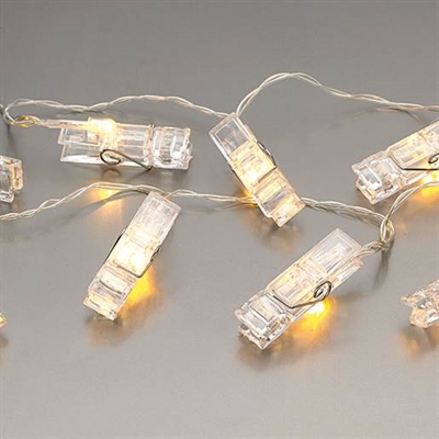 LED Lyskæde med klemmer, 165 cm - leveres til døren fra Aktivslivern.dk
