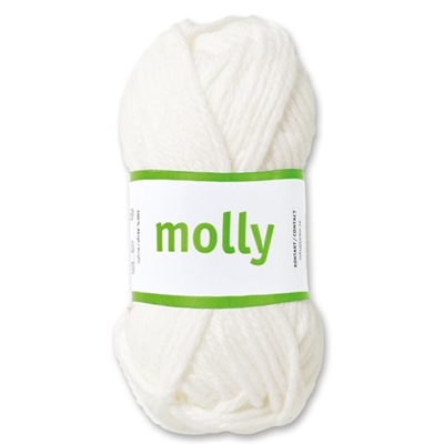 Molly, akrylgarn - Hvid