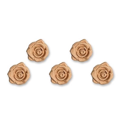 Træornament Rose 5 stk, Ø 3 cm - leveres til døren fra Aktivslivern.dk