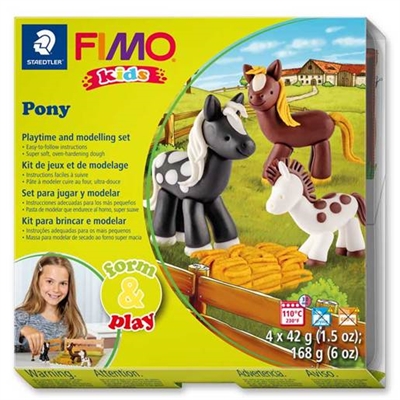 Børnesæt FIMO ler, 4x42 g - leveres til døren fra Aktivslivern.dk