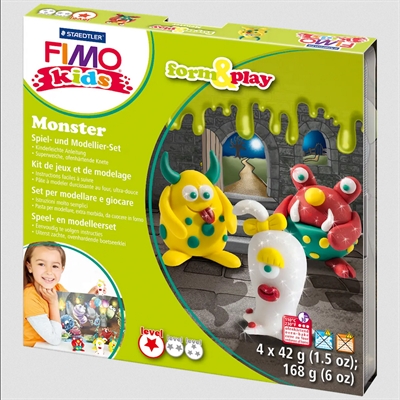 Børnesæt FIMO ler, Monster - leveres til døren fra Aktivslivern.dk