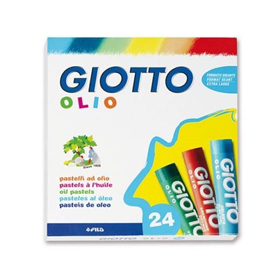 Oliepastelkridt Giotto Olio, 24 stk - leveres til døren fra Aktivslivern.dk