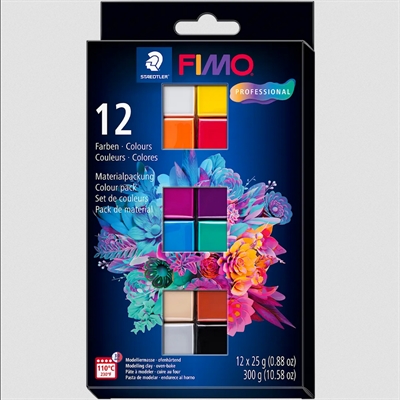 FIMO professional sæt, 12x25 g - leveres til døren fra Aktivslivern.dk