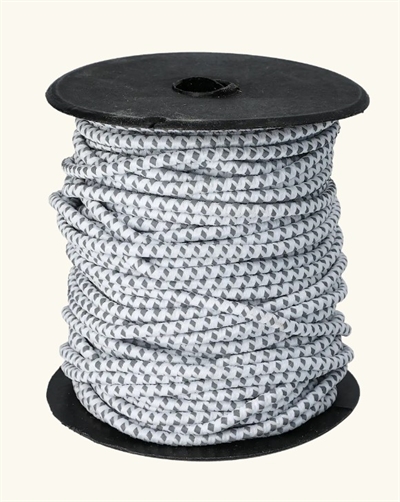 Elastiksnor med reflex, hvid 3x10mm 