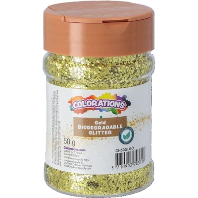 Biologisk nedbrydeligt glimmer, guld - 50g