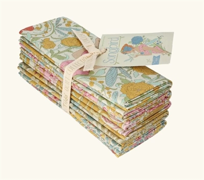 Tilda Fat Quarter, Gul - 5 stk. stof 50x50 cm